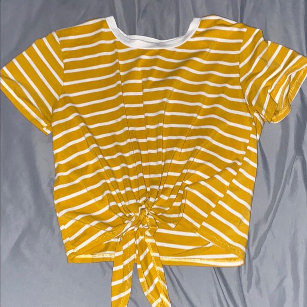 Orange and white stripes shirt